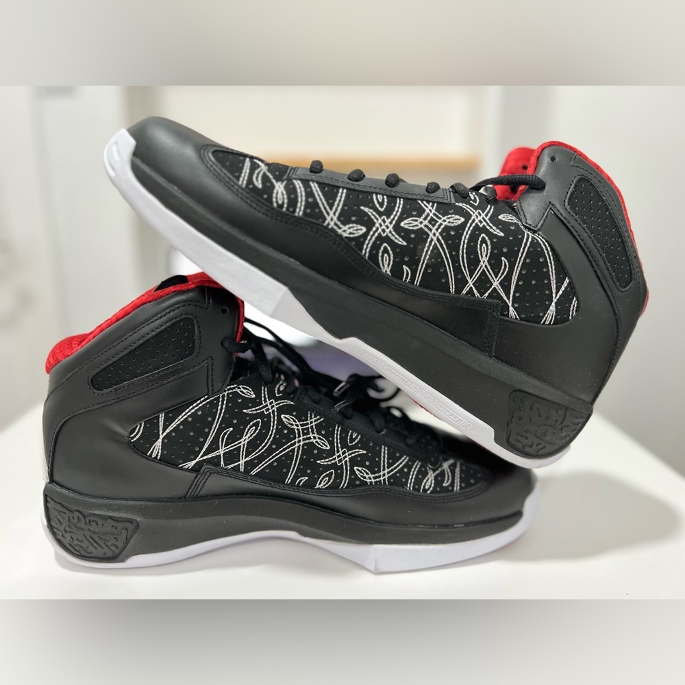 New Nike Air Jordan Icons Black Red Basketball Shoes 393852-001